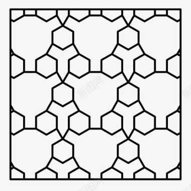 缤纷几何图案阿拉伯瓷砖图标图标