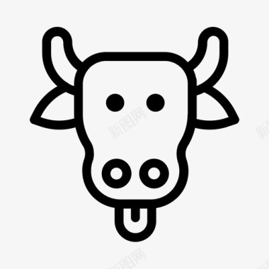 牛动物奶制品图标图标