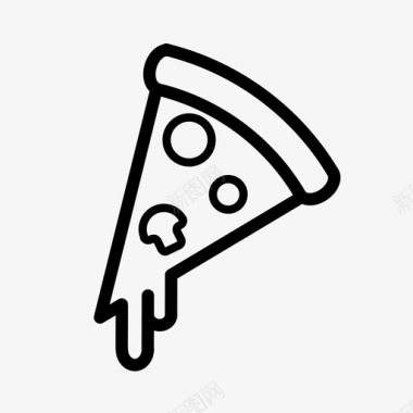 披萨片奶酪快餐图标图标