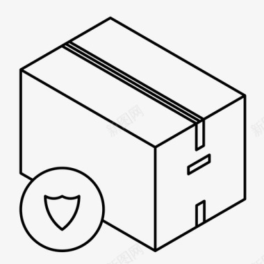 木头箱移动箱交付订单安全图标图标