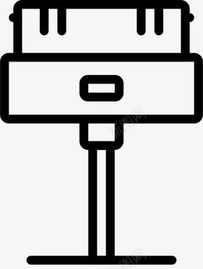 轮廓电话插头电缆连接器图标图标