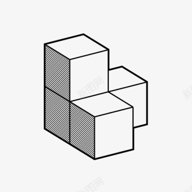 一层构造soma立方体块构造形式图标图标