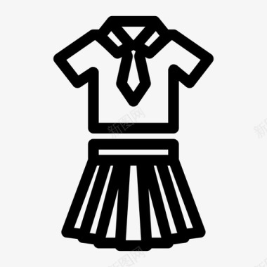 书房矢量素材制服衣服女孩图标图标