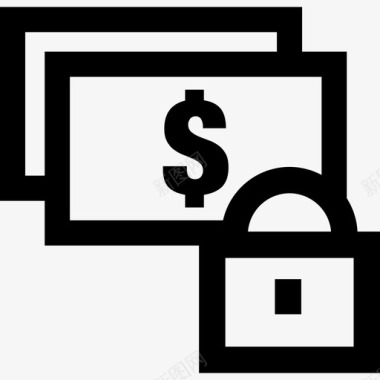 锁定资金商业电子商务安全图标图标