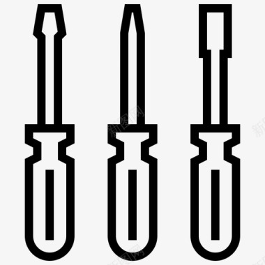 螺丝刀设计可调螺丝刀施工设备图标图标