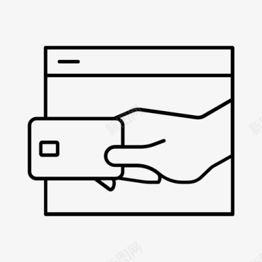 信用卡电子商务信用卡在线图标图标