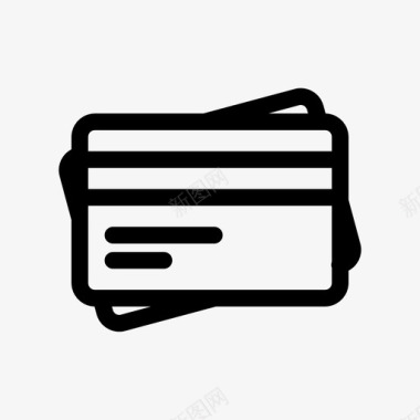 信用卡身份证付款图标图标