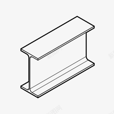 结构骨架钢梁建筑金属型材图标图标
