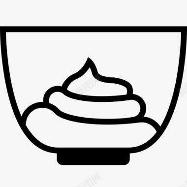 双层奶油烘焙菜肴图标图标