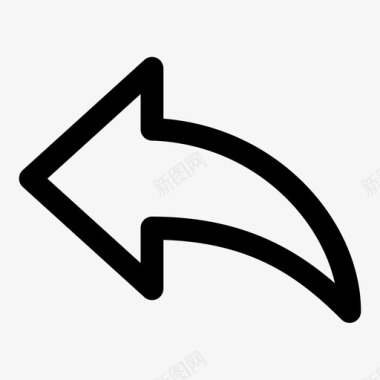 向左旋转回复后退向左图标图标