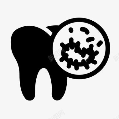 卡通口腔细菌口腔细菌牙科牙医图标图标