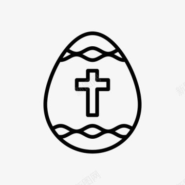 复活节彩蛋十字架复活节假期图标图标