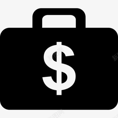 一美元的手提箱钱经济图标图标