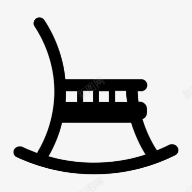 摇椅扶手椅养老金图标图标