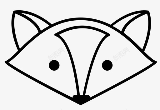 狐狸狐狸动物狐狸脸图标图标
