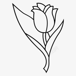 国际妇女节标志郁金香鲜花花园图标高清图片