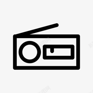 古董收音机听音乐玩图标图标