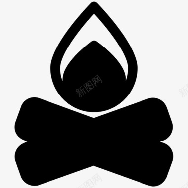 火焰图标营火野营火焰图标图标