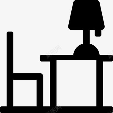 阅读桌椅子书桌图标图标