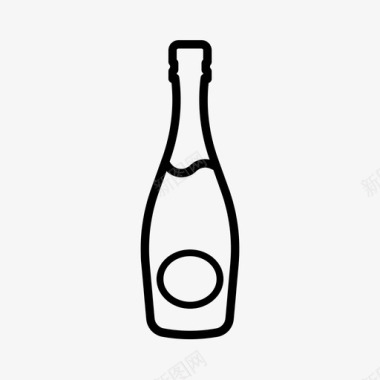 香槟酒瓶子图标图标