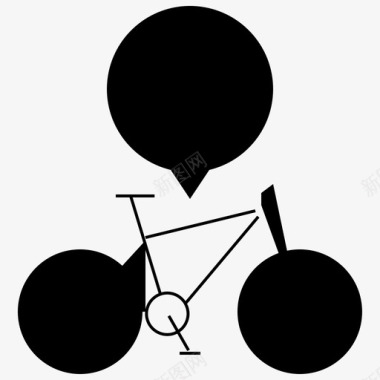山地自行车骑行时间自行车mtb图标图标