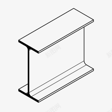 金属挂钟钢梁建筑金属型材图标图标