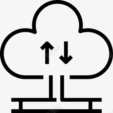 简笔云云网络备份数据图标图标