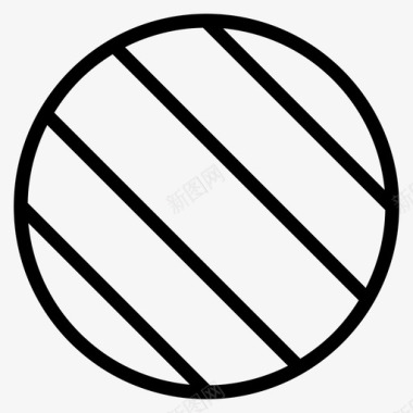随机图标有对角线的圆随机形状图标图标