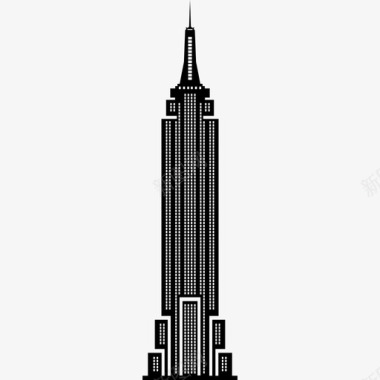 纽约帝国大厦建筑城市图标图标