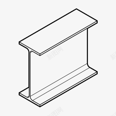 结构骨架钢梁建筑金属型材图标图标