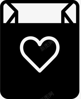 购物袋生活方式爱情图标图标