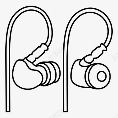 耳机入耳式耳机音频图标图标
