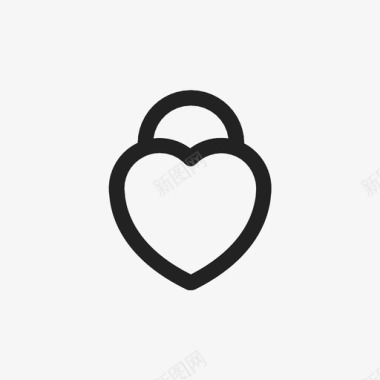 心形挂锁情侣爱情图标图标