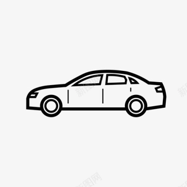 轿车汽车简易汽车图标图标