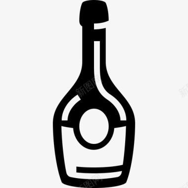 香槟瓶饮料起泡酒图标图标