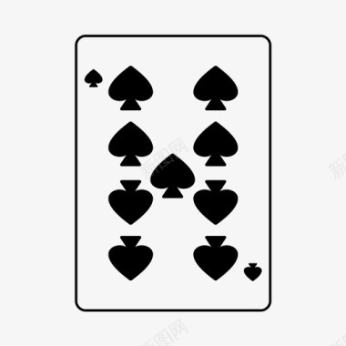 九黑桃纸牌游戏图标图标