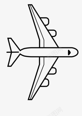 飞机空中客车航空图标图标