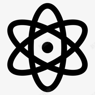 手绘科学素材科学原子化学图标图标