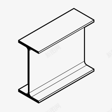 结构骨架钢梁建筑金属型材图标图标