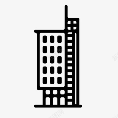 摩天大楼现代办公楼图标图标