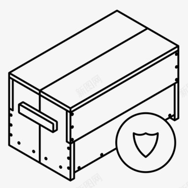 安全存储工具箱交货订单安全图标图标