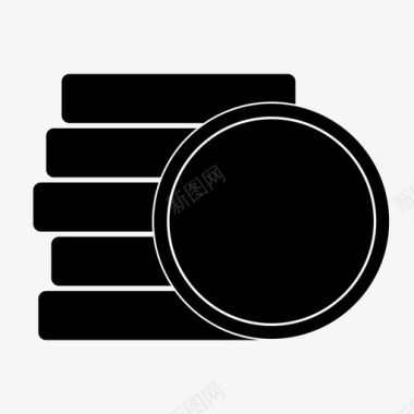 财富比重硬币现金钱图标图标