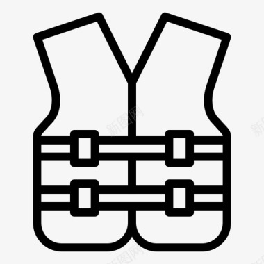 救生衣防护安全图标图标