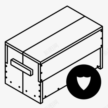 红色工具箱工具箱交货订单安全图标图标