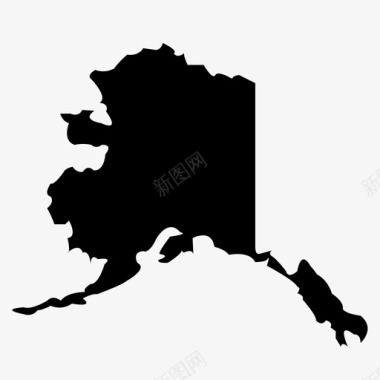 阿拉斯加州美国图标图标