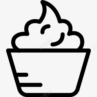 冰淇淋杯冰淇淋杯冰激凌杯曲奇图标图标