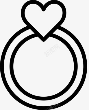 订婚戒指生活方式爱情图标图标