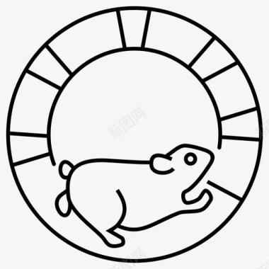 仓鼠轮宠物图标图标