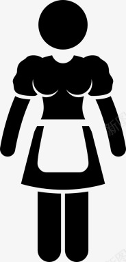 女仆女工制服图标图标