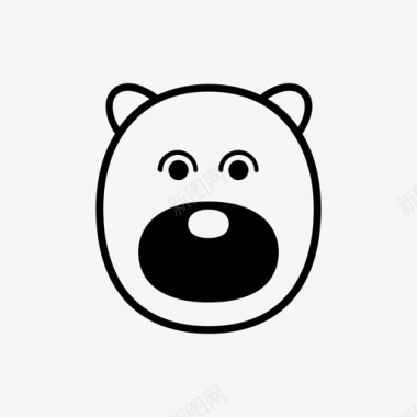 熊动物大灰熊图标图标